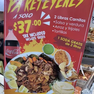 a menu for a mexican restaurant