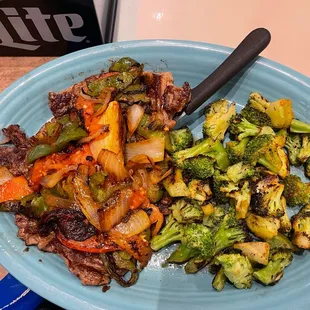 Steak and broccoli