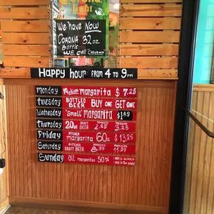 Happy hour specials