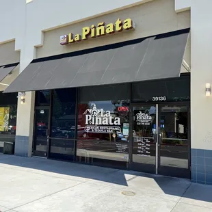 the front of the restaurant