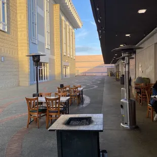 Outdoor seating plenty of space