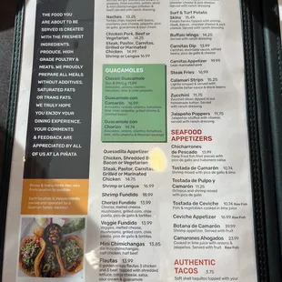 Anojitos (Street Fare/Appetizers)