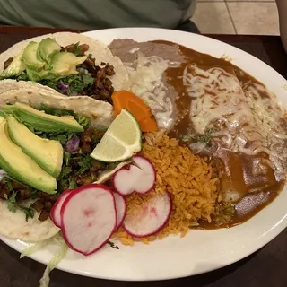 #1. 1 Enchilada & 2 Tacos Combination