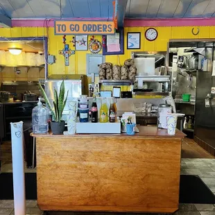 the inside of a restaurant