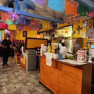 Restaurant lounge area.