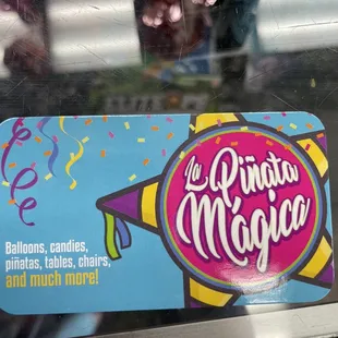 Business Card there just a small sign so you need to really look it's next to eyebrow location.