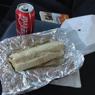 A burrito from La Piñata
