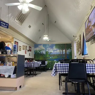 The homey interior...