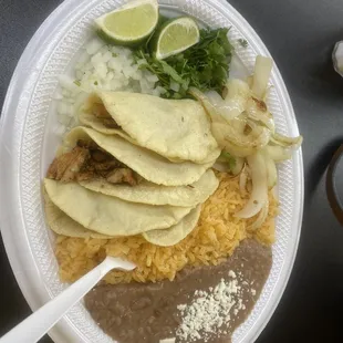 Taco platter chicken