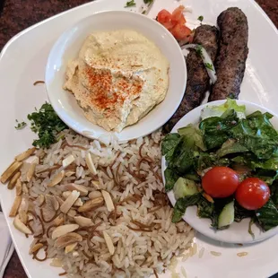 Kafta Kabob Plate