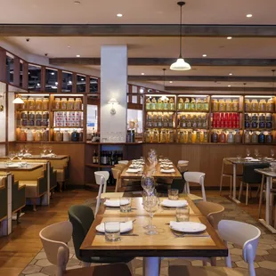 interior, sushi and sashimi