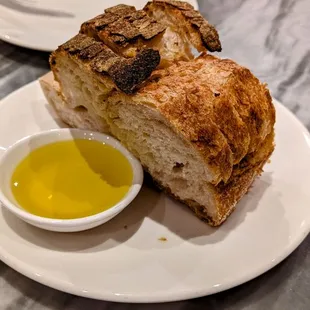 Rustic bread with olive oil