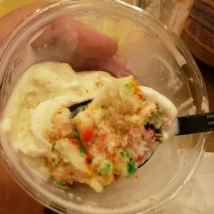 birthday cake and vanilla bean