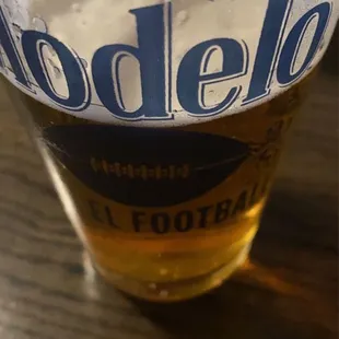 Cold beer went down smooth! Served in a cold glass