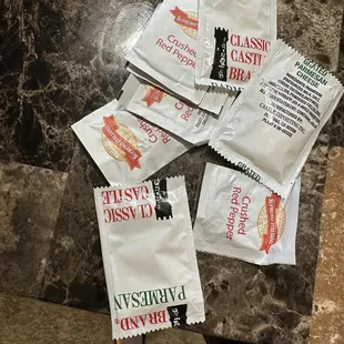 Peppers and parmesan toppings