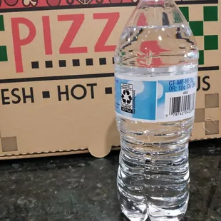 a bottle of water