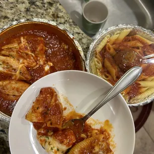 Stuffed Shells &amp; Penne w/ Meatball