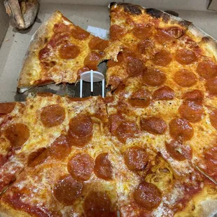 Thin crust pepperoni