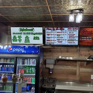menus on the wall