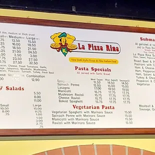 Da wall menu as of Aug. 10, 2024