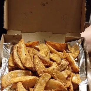 We ordered two orders of one pound of potato wedges.