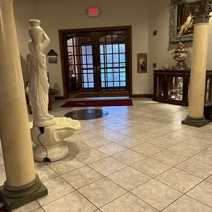 the entrance to the restaurant