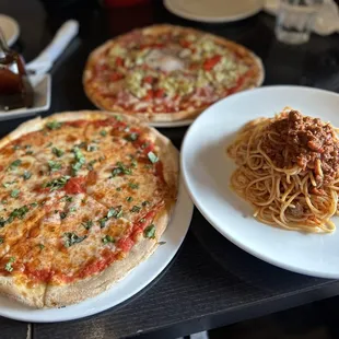 Margarita pizza, special pizza, bolognese