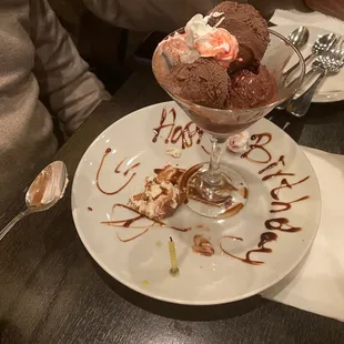 Nice Gelato ice cream treat for the birthday boy. It was  so good like other desserts