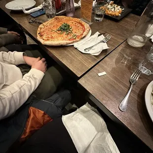 Margherita pizza and gnocchi