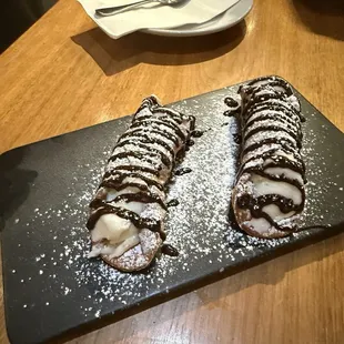 Two cannolis great for sharing