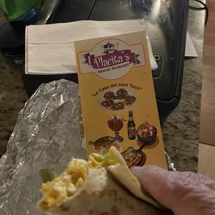 My Migas Tacos, yummy