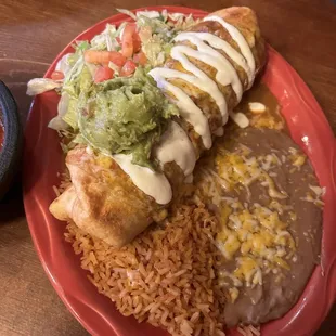 Shredded beef chimichanga