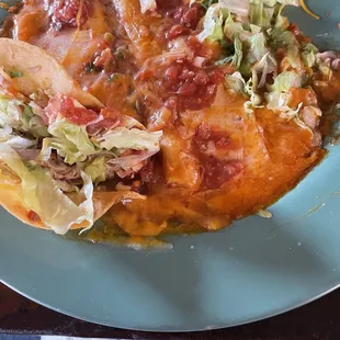 Ugh! I cheese enchilada and chicken taco lunch special