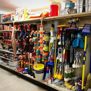 a variety of cleaning supplies