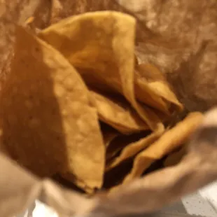 The chips are fresh