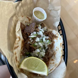 Pork carnitas taco