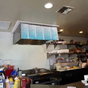 The entrance and menu.