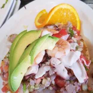 a plate of food on a table