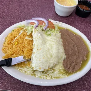 Chicken enchiladas, beans and some Amazing beans!