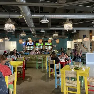 people eating in a restaurant