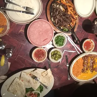 Fajitas for two, quesadilla, and Mexican dinner. So good!