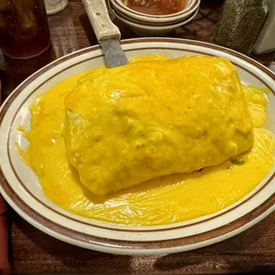 Burrito Del Norte with queso