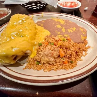 Beef Chimichanga with Queso