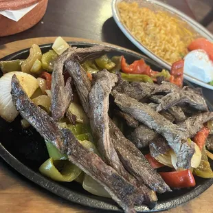 Beef fajita plate