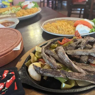 Beef fajitas
