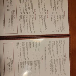 the menu