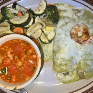 Shrimp enchiladas