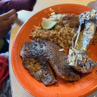 Blackened fish kids menu