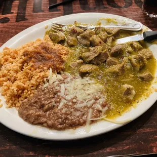Chile verde dinner plate