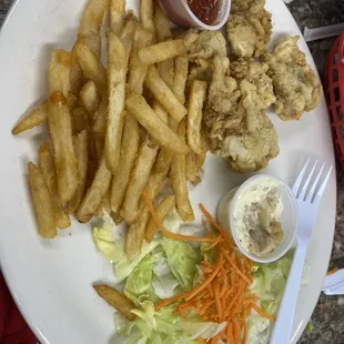 Fried oysters $12.99 tasteless